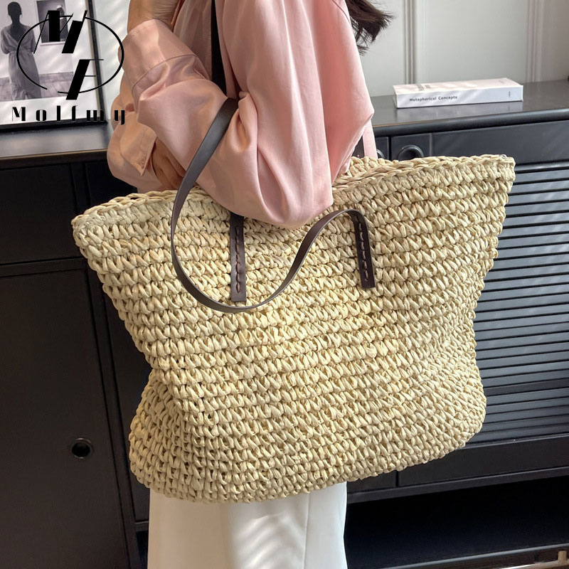 Strohgewebte Tragetaschen, läs – Luxury Bags Tote Bewertung und Preis